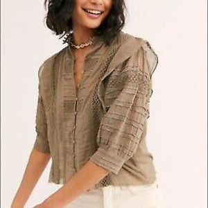 Free People FP One Roselind Peasant Top